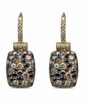 Mixed Diamond Drop Earrings