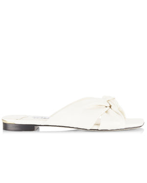 Avenue Knotted Leather Sandal in Latte
