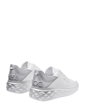 Diamond Light Maxi Ombre Sneakers in White and Silver