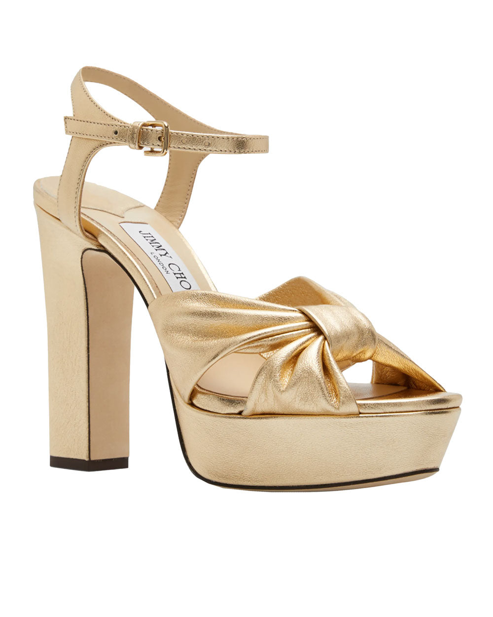 Heloise Ankle Strap Platform Sandal in Gold
