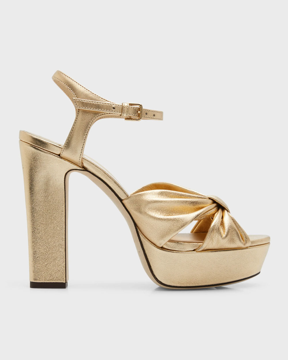 Heloise Ankle Strap Platform Sandal in Gold