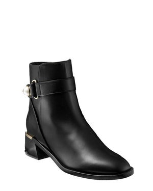 Noor 45 Leather Ankle Boot in Black