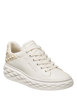 Pearl Diamond Maxi Sneaker in Latte