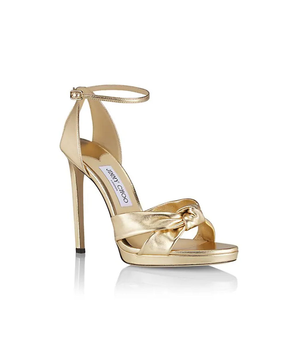 Jimmy Choo Misty 120 Sandals in Gold Leather — UFO No More