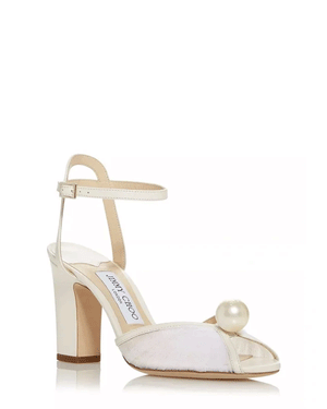 Sacaria White Pearl 85 Sandal in Ivory