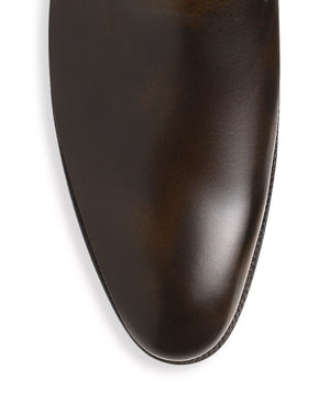 Edward Leather Loafer in Dark Brown