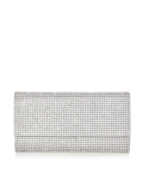 Perry Crystal Clutch in Silver