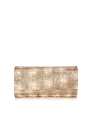 Perry Crystal Clutch in Champagne