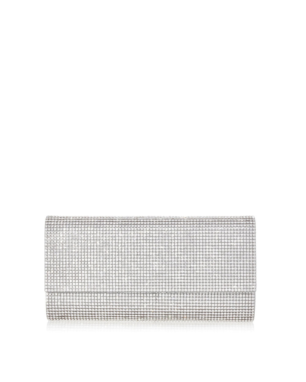 Perry Crystal Clutch in Silver