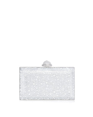 Skylar Crystal Caviar Clutch