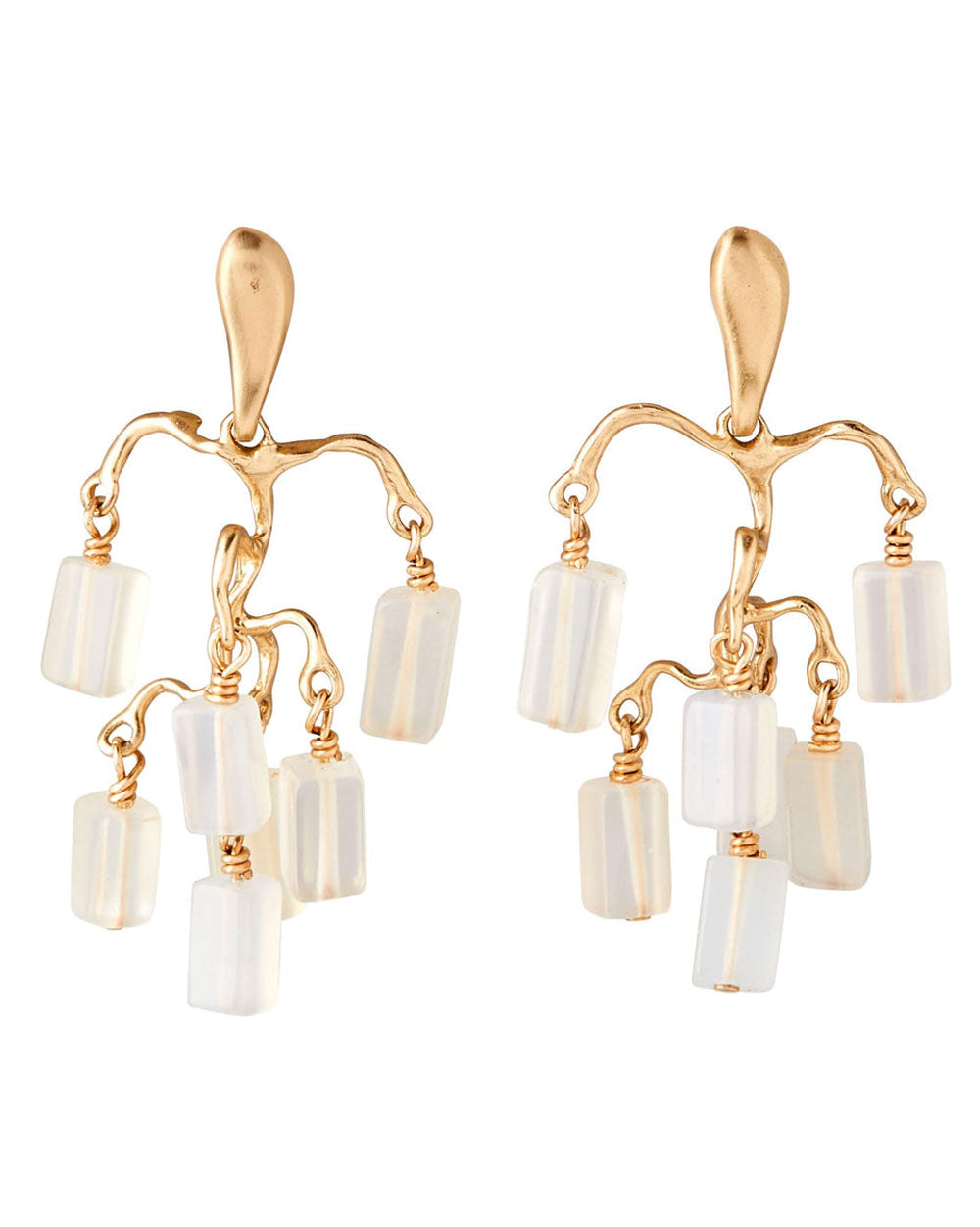 Chalcedony Waterfall Chandelier Earrings