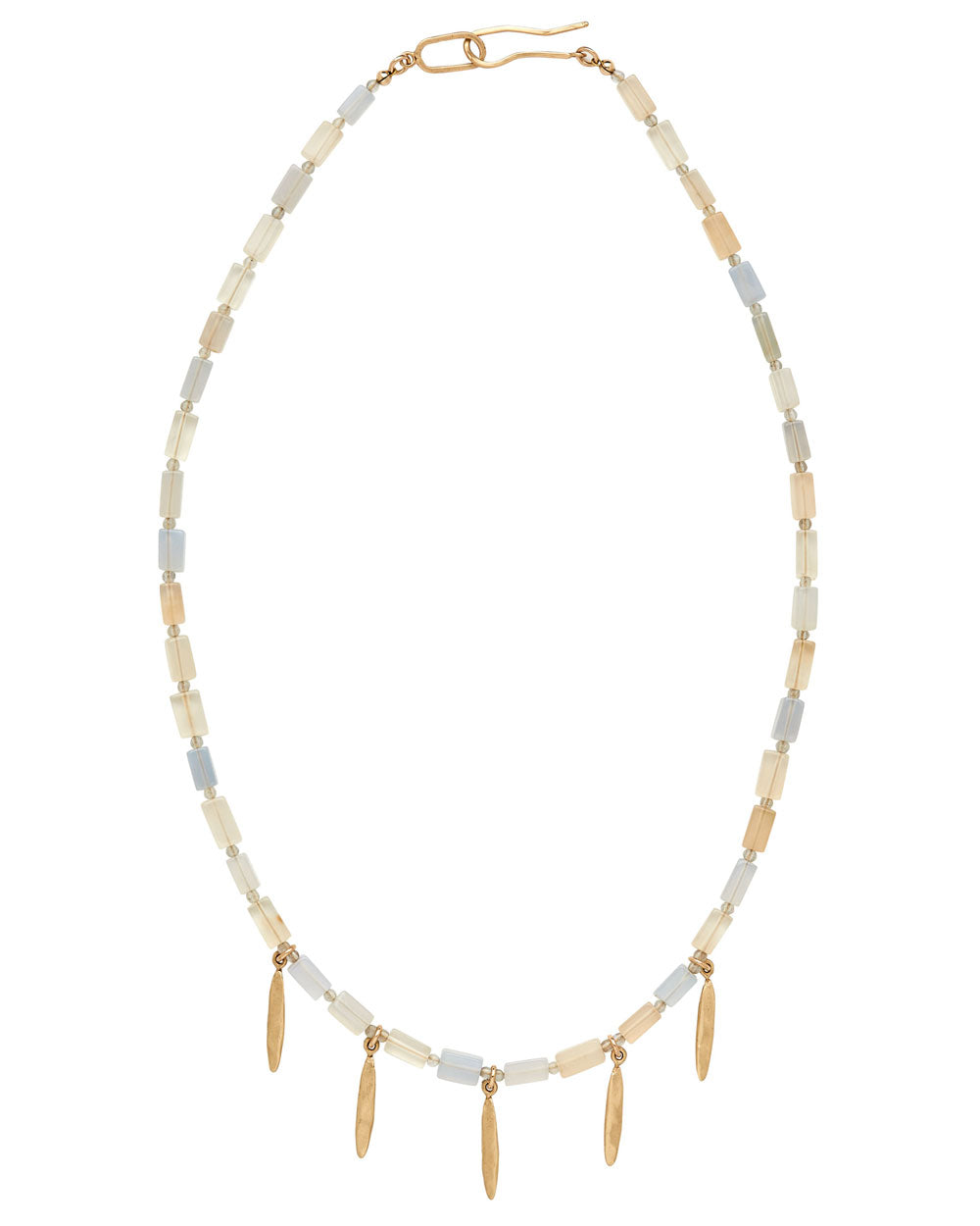 Grain Bronze Chalcedony Necklace