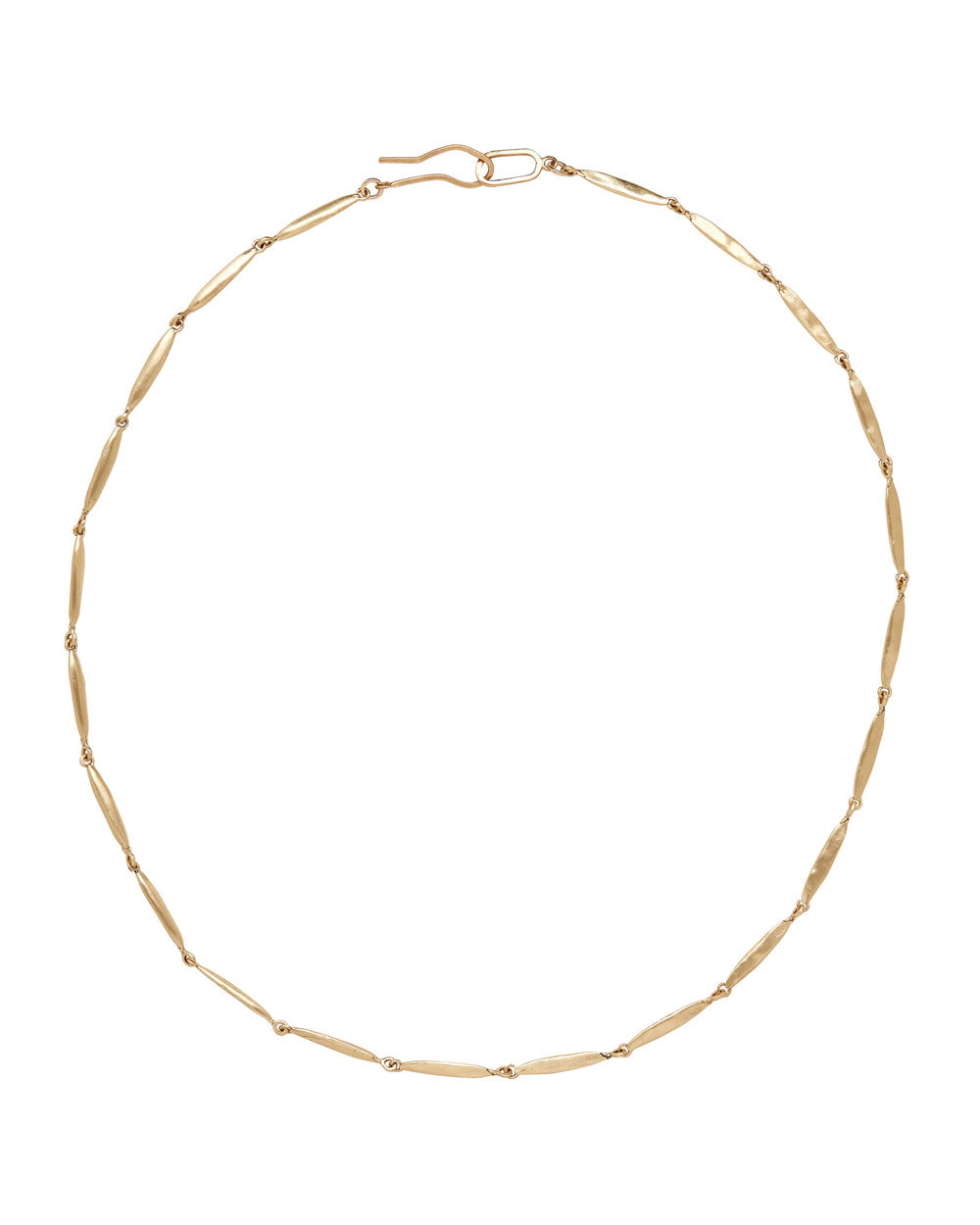 Grain Bronze Link Necklace