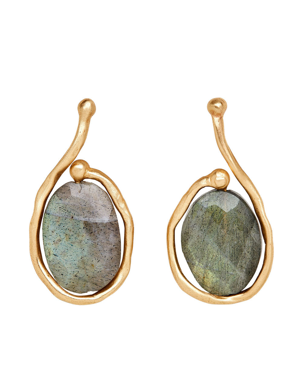 Saturn Bronze Labradorite Earrings