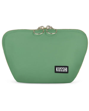 Small Everyday Makeup Bag in Green and Blue