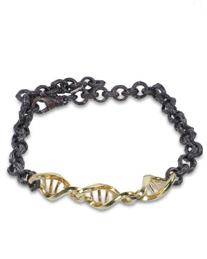 Gold and Black Oxide DNA Bracelet