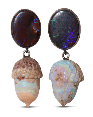 Opal Acorn Earrings