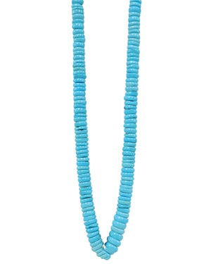 Turquoise Disk Beaded Necklace