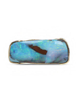XL Boulder Opal Twist Ring