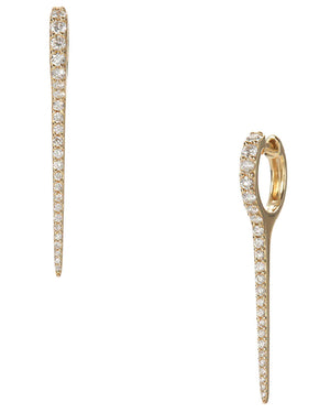 Long Spike Diamond Earrings