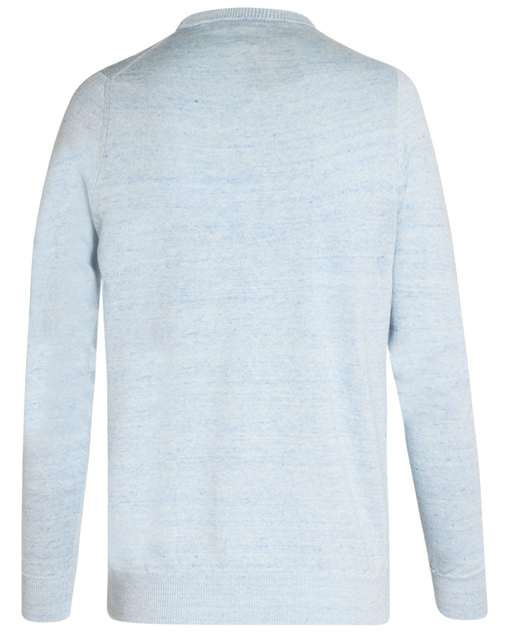 Baby Blue Linen Blend Crewneck Sweater