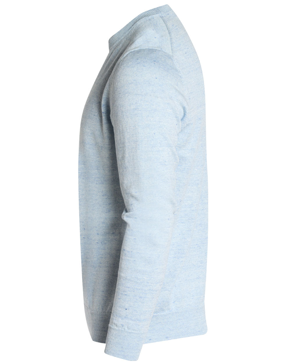 Baby Blue Linen Blend Crewneck Sweater