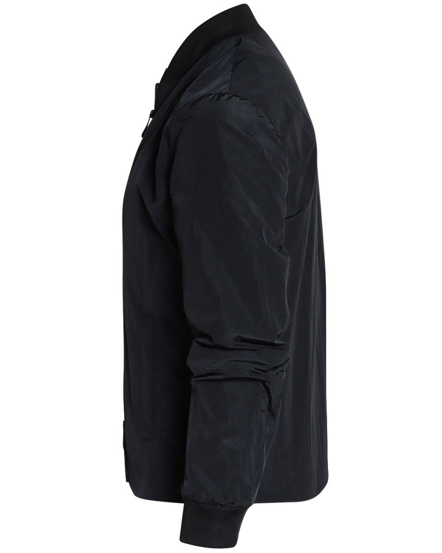 Black Nylon Bomber Jacket