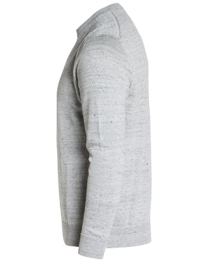 Light Grey Linen Blend Crewneck Sweater