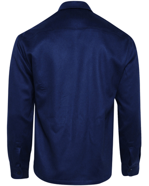 Navy Cashmere Blend Overshirt