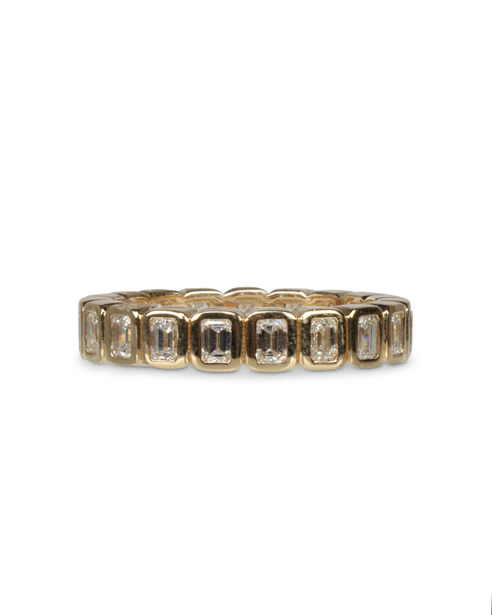 Emerald Bezel Eternity Ring