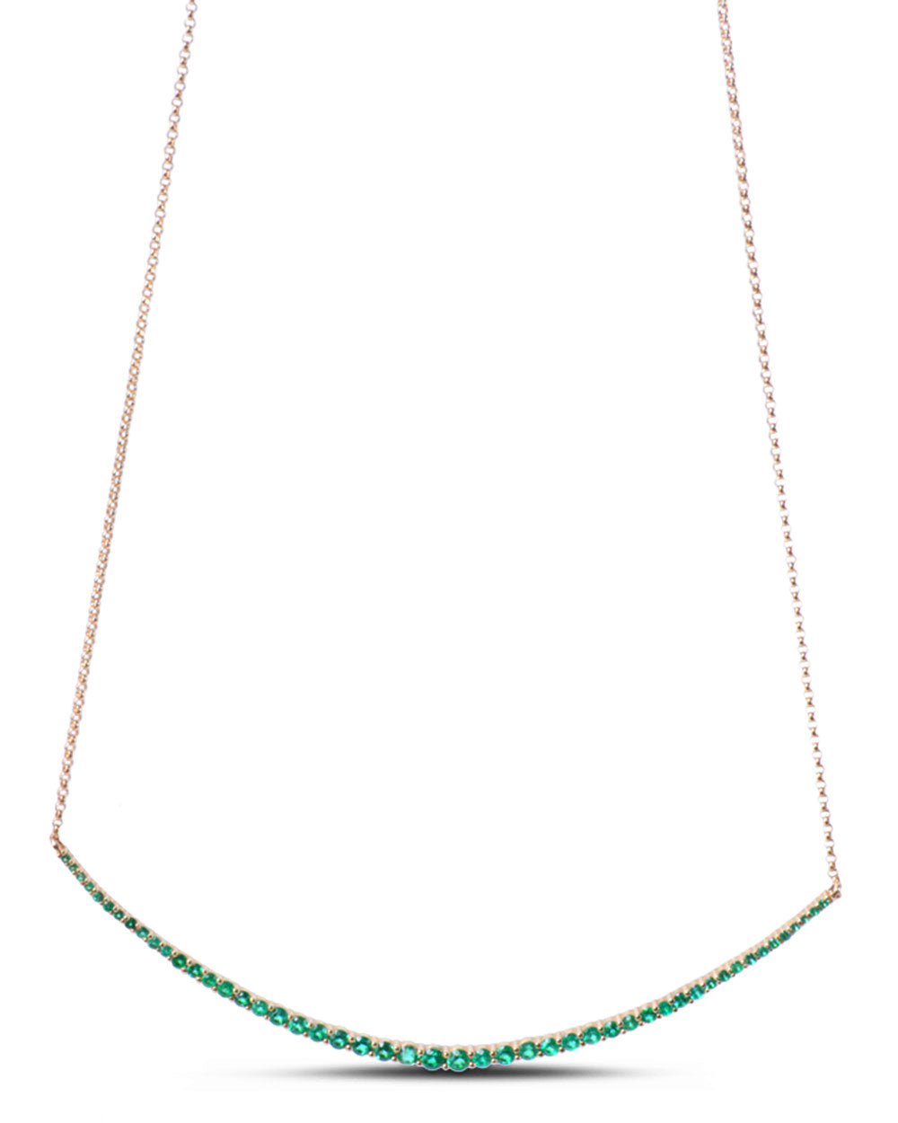 Emerald Crescent Necklace