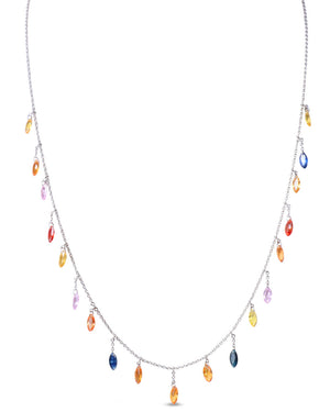 Multi Color Sapphire Necklace