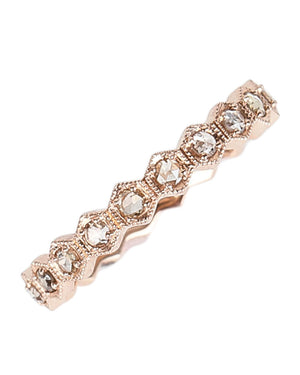 Rose Gold Bezel Diamond Ring