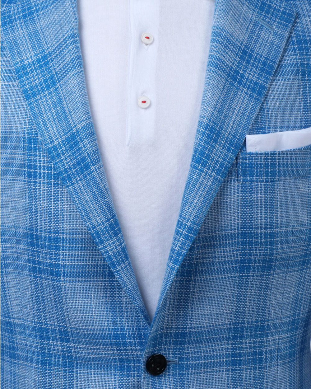 High Blue and White Plaid Sportcoat