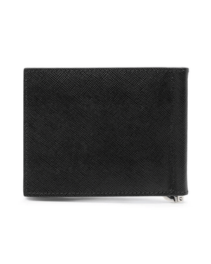 Black Bifold Wallet with Moneyclip