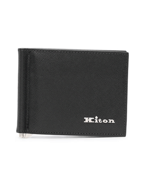 Black Bifold Wallet with Moneyclip