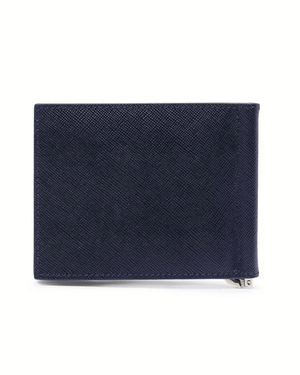 Navy Bifold Wallet with Moneyclip