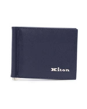 Navy Bifold Wallet with Moneyclip