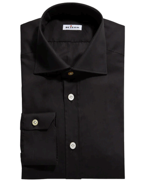Black Full Button Cotton Sportshirt