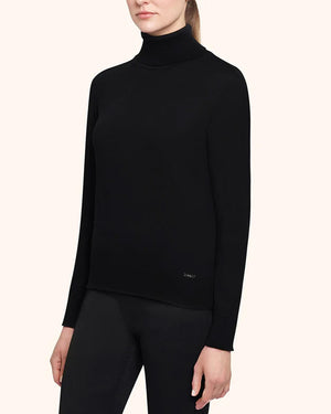 Black Knit Turtleneck Sweater