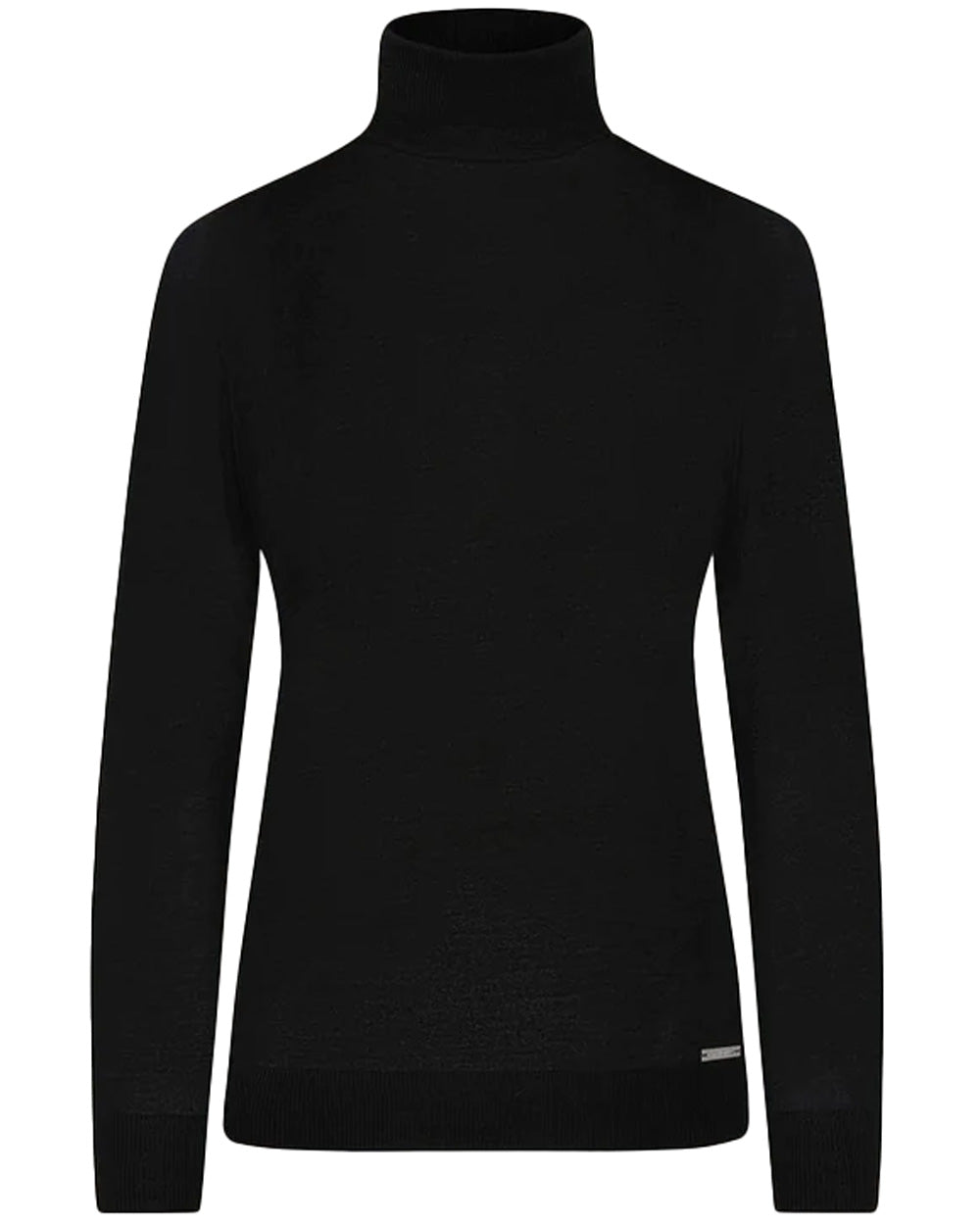 Black Knit Turtleneck Sweater