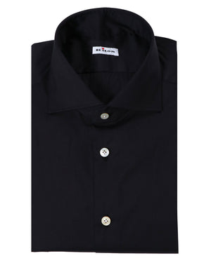 Black Stretch Solid Dress Shirt