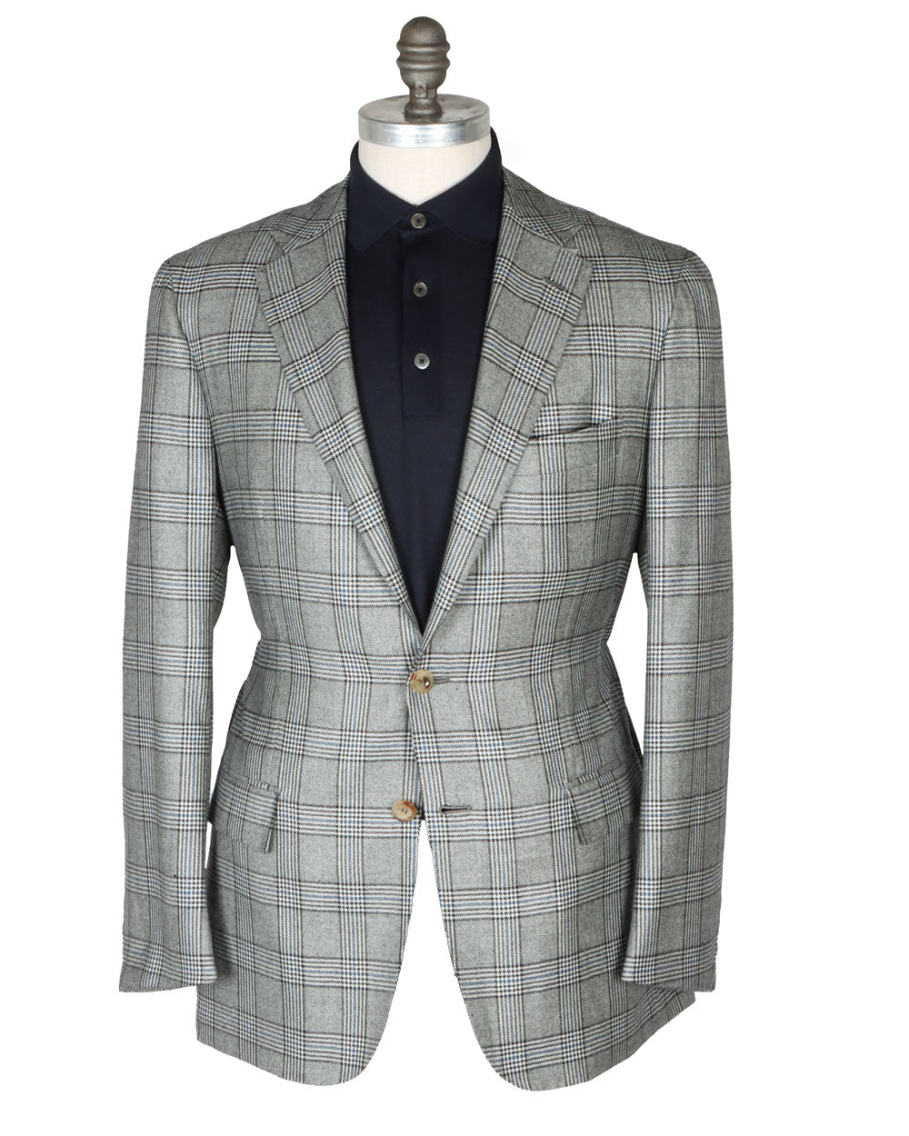 Black and Electric Blue Pow Check Sportcoat