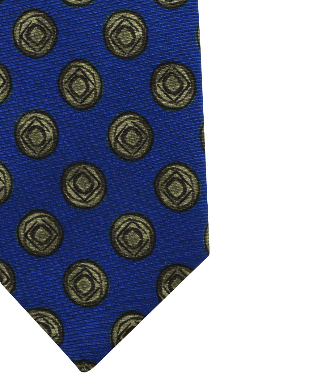 Blue and Green Circles Silk Tie