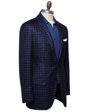 Blue and Dark Navy Check Sportcoat