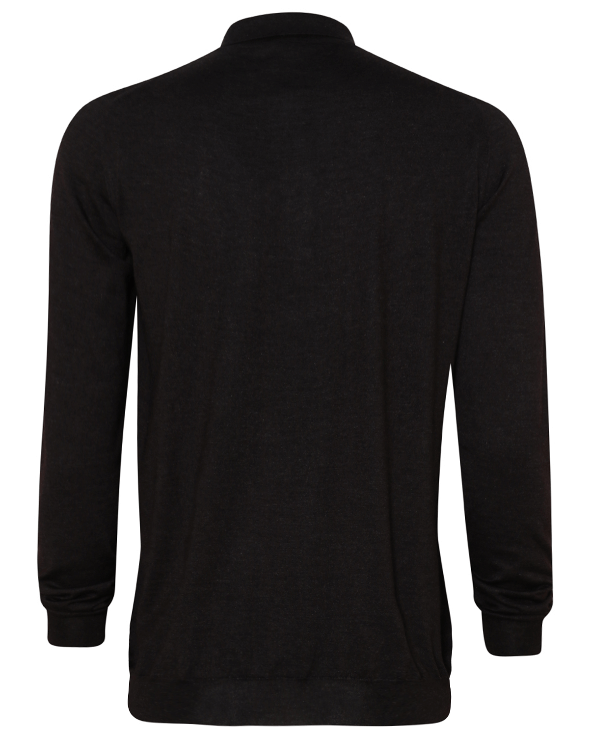 Charcoal Grey Cashmere and Silk Zip Polo