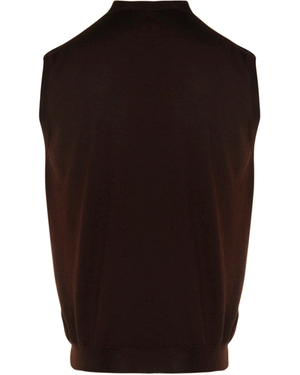 Chocolate Brown Full Button Vest