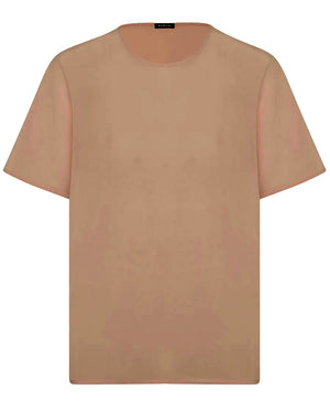 Copper Short Sleeve Silk Shirt