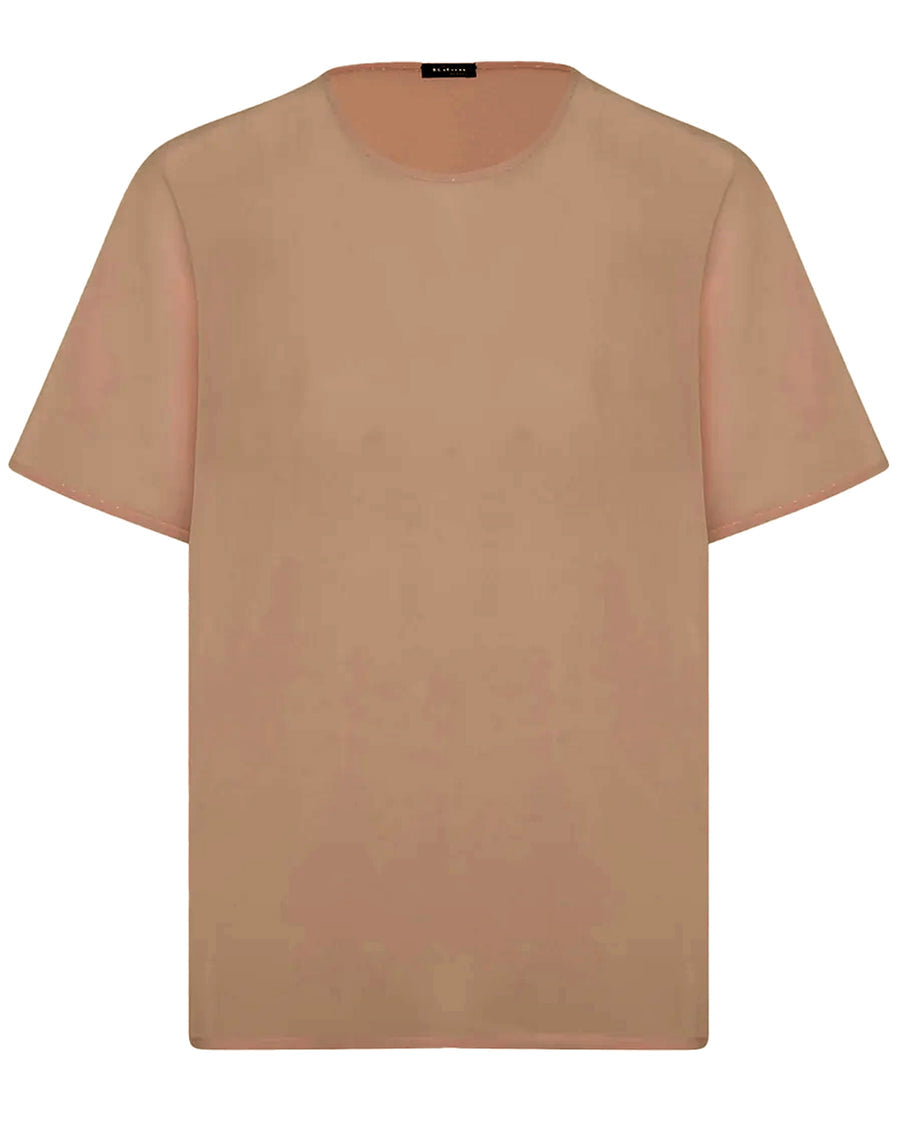 Copper Short Sleeve Silk Shirt