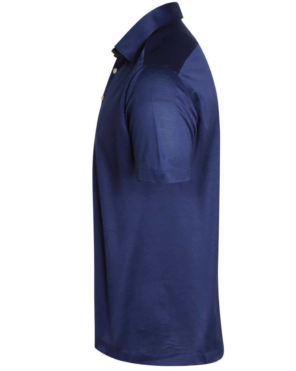 Dark Blue Positano Cotton Short Sleeve Polo
